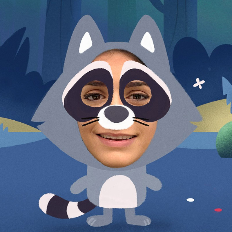 Nexus Studios Portal Storytime Raccoon AR Mask